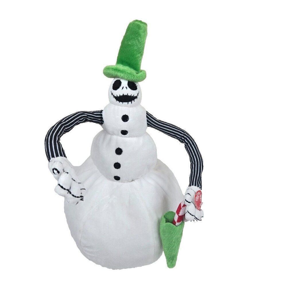 Jack Skellington 14" Animated Snowman Nightmare Before Christmas Plush Sound